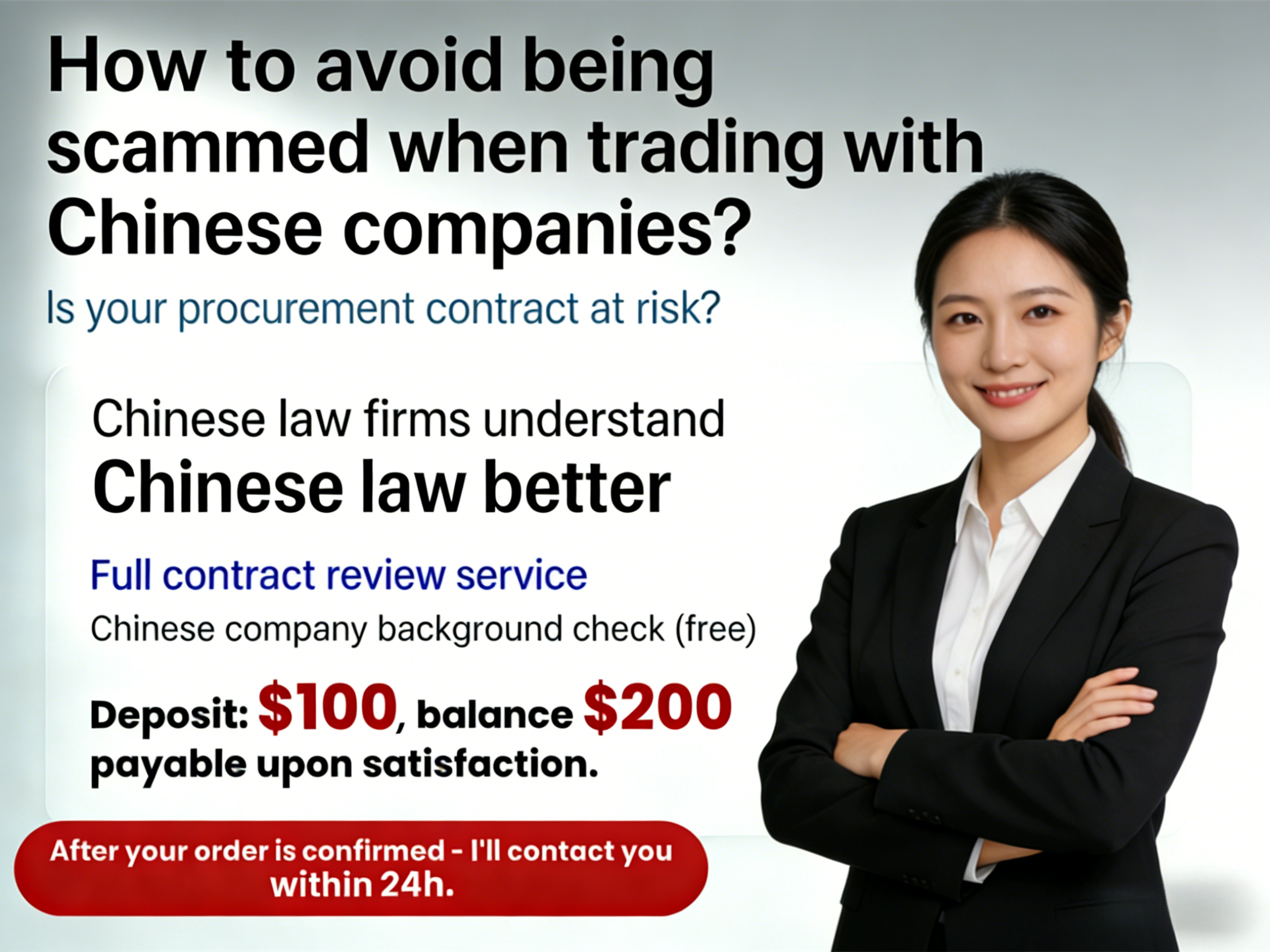 Contract Review (US$100 deposit)